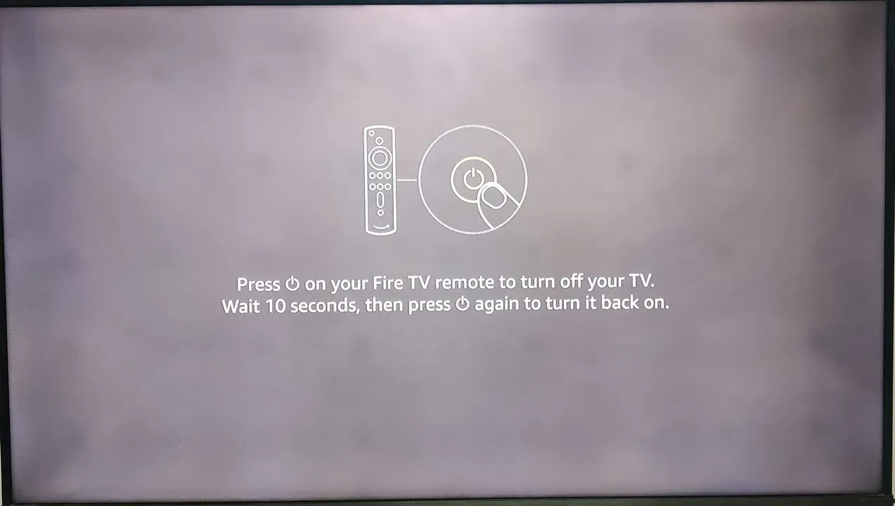Instructions Displayed on Fire TV Device